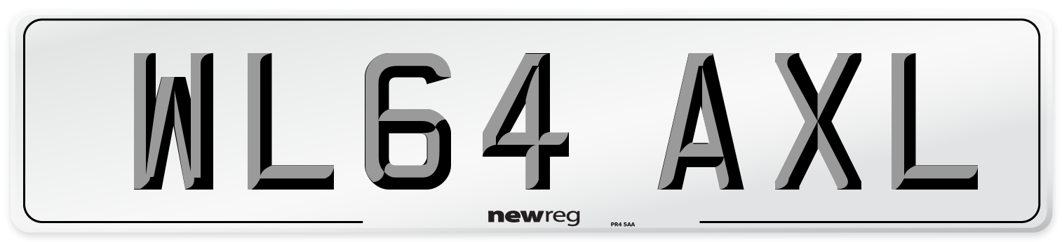 WL64 AXL Number Plate from New Reg